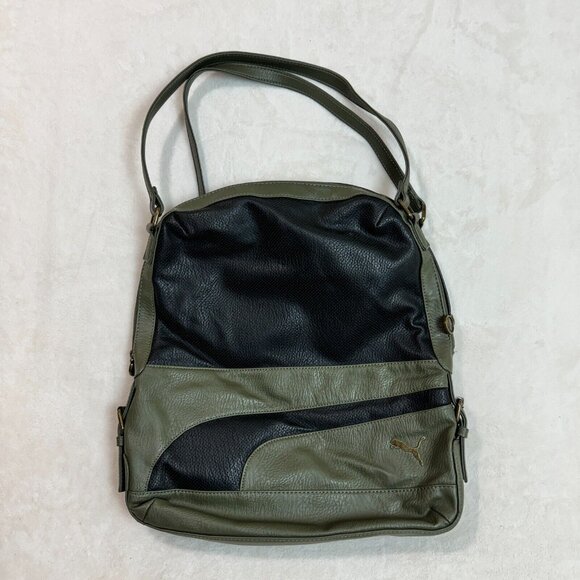 Puma Green Leather Laptop/Shoulder Bag - Fashion Accessory - Picture 1 of 16